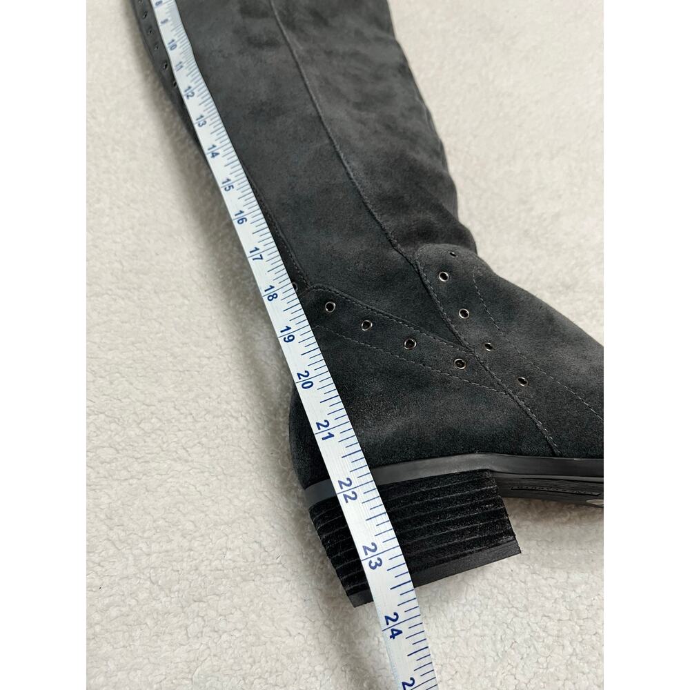 Vince Camuto NEW Suede Leather Over The Knee Boots Sz 8 Wide Shaft‎ Gray - Picture 7 of 8